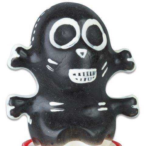 CONDOMERIE - PRESERVATIVOS NOVIDADES PINTADOS À MÃO SKULL BLACK MODELO 1